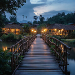 Obraz premium bridge at night