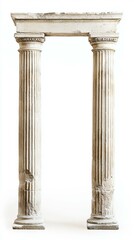Obraz premium Two weathered stone pillars. AI.