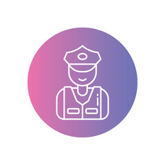 Security Guard vector icon stock illustration