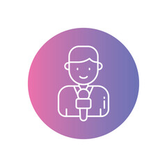 Journalist vector icon stock illustration