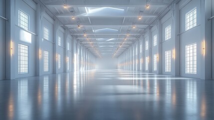 Empty Warehouse Interior.