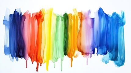 Vibrant abstract ink painting exhibited in striking rainbow colors, highlighting the fluidity and creativity of ink art. Ideal for various design projects with ample copy space.