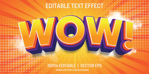 editable wow vector text effect modern style design © Mean Design