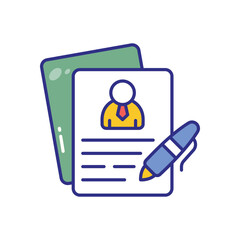 Resume vector icon stock illustration