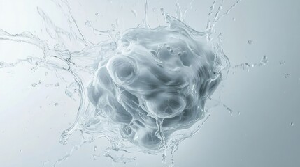 Bright white kitchen interior designed with a stylish table and stools, creating a modern atmosphere. This white kitchen interior offers ample photo style copy space.