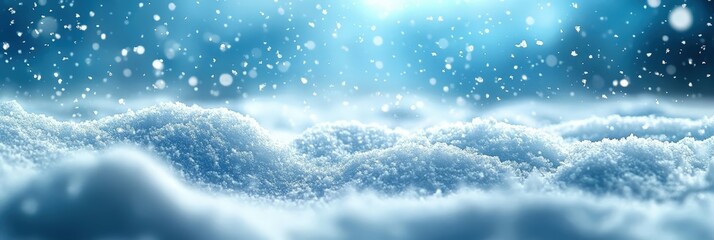 Beautiful Ultrawide Light Snowfall Background