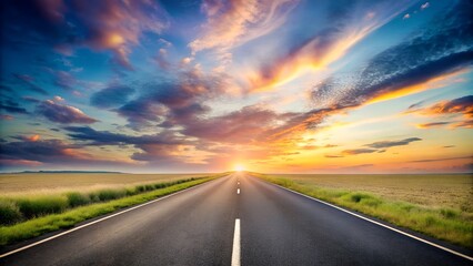 Fototapeta premium Highway towards the horizon