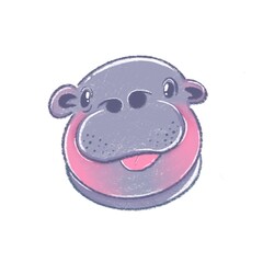 cartoon hippopotamus
