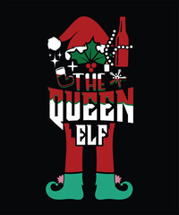 THE QUEEN ELF VECTOR TSHIRT DESIGN