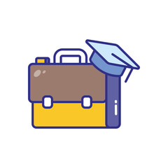 Intern vector icon stock illustration