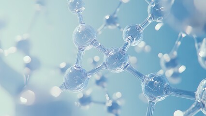 Abstract water molecule connection structure