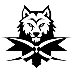 wolf head vector