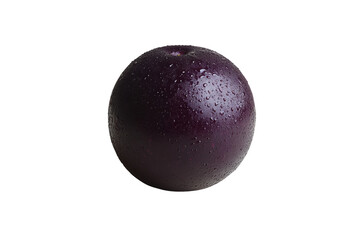 Fresh purple fruit with water droplets on black background, showcasing its vibrant color and texture. Perfect for healthy eating and culinary uses
