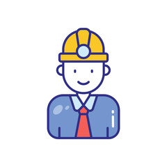 Engineer vector icon stock illustration