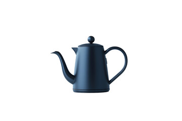 sleek navy blue teapot with modern design, featuring long spout and round lid. Perfect for serving tea in style