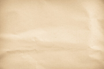 Crumpled brown paper texture background for design with copy space for text or image.	