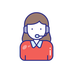 Customer Service vector icon stock illustration