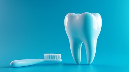 A stylized tooth and toothbrush, representing good oral hygiene practices.