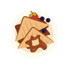 Breakfast Top View Vector - 06
