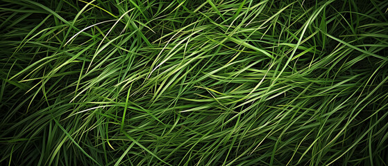 Lush Green Blades of Grass in the Sunlight.