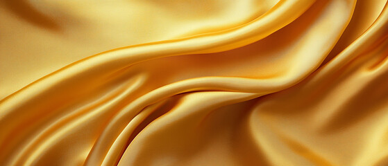 Obraz premium Golden Silk Draped in Luxurious Waves, Captivating Texture