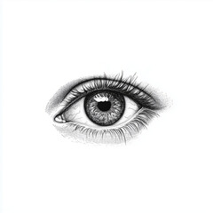 minimalist eye icon on a white background,