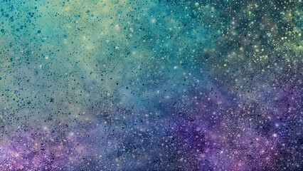 Obraz premium Prismatic gradient that moves from teal to violet with soft holographic sparkles twinkling across, Ai Generated