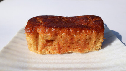Cake, loaf baked homemade cake cut out, freshly baked cake, organic, citrus, lemon drizzle