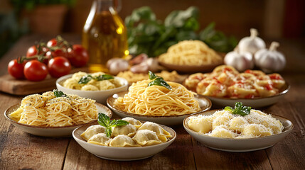 A variety of the most delicious Italian food.