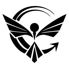 black and white logo