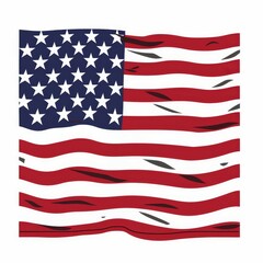 Fototapeta premium basic 4th of july tee shirt design, usa Created with Generative AI technology