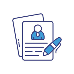 Resume vector icon stock illustration