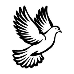 white dove flying