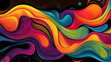 Obraz premium Abstract colorful liquid swirl pattern background.