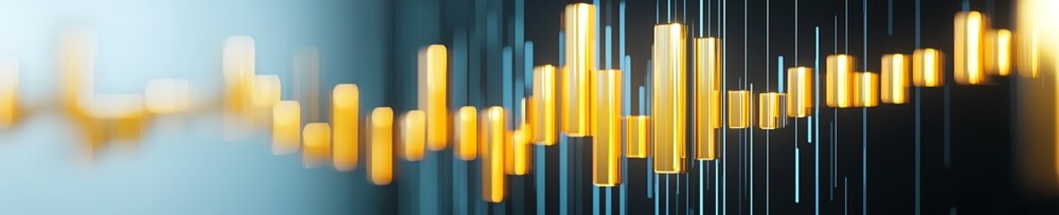 Obraz premium A series of yellow and blue lines that are connected to each other