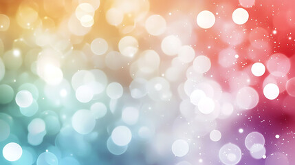 A vibrant abstract background with a soft, blurred bokeh effect in various colors, including yellow, green, and red, creating a dreamy and festive visual appeal.