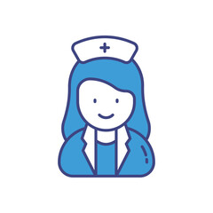 Nurse vector icon stock illustration