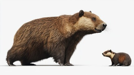 Obraz premium A single reindeer stands in front of a plain Png background, a Beaver Isolated on a whitePNG Background