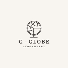 Letter g globe logo icon design template vector illustration