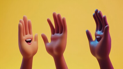 Animated emojis clapping in a digital celebration