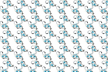 Different patterns created from Turkish evil eye beads. Eye patterns following each other.