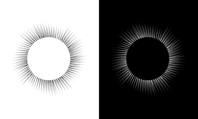 Dynamic abstract spiral sound wave rhythm lines. Circular spiral sound wave rhythm of lines. Circular futuristic abstract lines, black and white background.