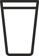 Simple Icon of an Empty Glass