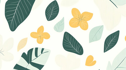 Fototapeta premium Seamless pattern with floral elements.