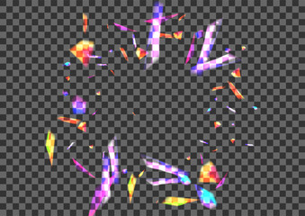 Yellow Element Background Transparent Vector. Twinkle Pattern Template. Glow Special Wallpaper. Violet Space. Bokeh Sunshine Texture.