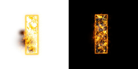 Letter With Burning Effect Illustration