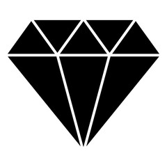 diamond, crystal, vector icon