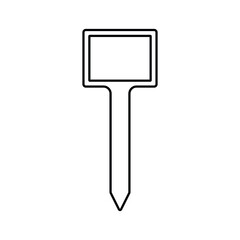 Plant and seed marker line icon editable stroke garden tools 