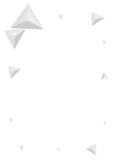 Hoar Polygon Background White Vector. Element Elegant Tile. Greyscale Clean Texture. Triangular Geometric. Silver Triangle Banner.