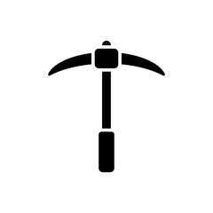 simple pickaxe icon, simple style glyph design inspiration for any interface and purpose